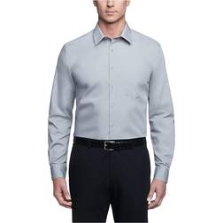 Van Heusen Men's Regular Fit Poplin Dress Shirt - Grey Stone