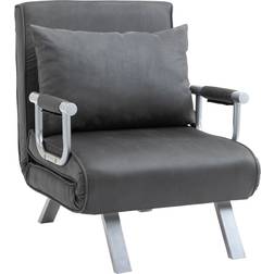 Homcom Portable Grey/Silver Office Chair 80cm