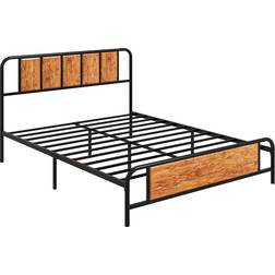 Homcom King Bed Frame Steel Bed Base with Headboard