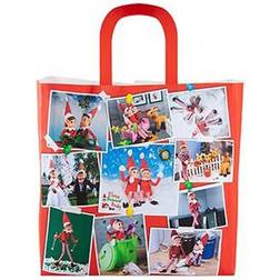 Elf Collage Reusable Christmas Woven Shopping Bag