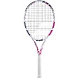Babolat Evo Aero Pink Tennisschläger Besaitet für Erwachsene Kraft & Komfort Aerodynamischer Spin Alpha Rahmen mit Evo Feel & Woofer Technologie Syntec Evo Grip Französische Marke Pink
