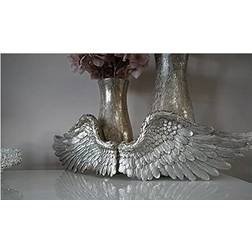 B&Q Vintage Shabby Chic Style Silver Angel Wings Christmas Tree Ornament