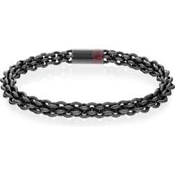 Tommy Hilfiger Men's Interlinked Chain Bracelet, Black