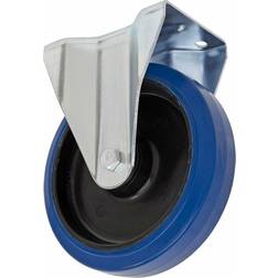 Sealey Heavy-Duty Blue Elastic Rubber Fixed Castor Wheel Ø200mm Trade