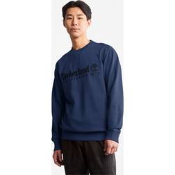 Timberland Mens Embroidery Logo Crew Sweat in Navy Cotton