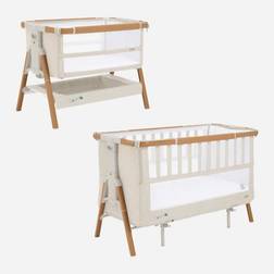 Tutti Bambini Cozee XL Bedside Crib & Cot Bundle Walnut/Ecru