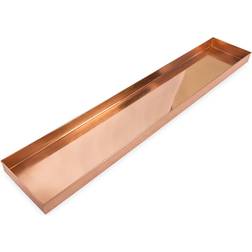 Achla Designs 20 W 2 H 5 D Polished Copper Plated Stainless Steel Long Decorative Tray, Brown