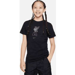 Nike Liverpool Crest T-Shirt Black Kids