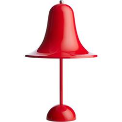 Verpan Pantop Portable Bright Red Table Lamp 30cm