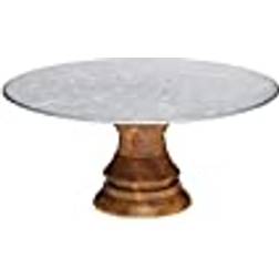Kitchen Mango Wood Footed Stand Cake Plate