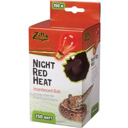 Zilla Reptile Terrarium Heat Lamps Incandescent Bulb, Night Red, 150W