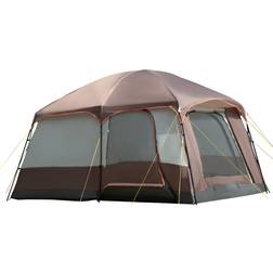 OutSunny 3-4 Man Two Room Cabin Camping Tent