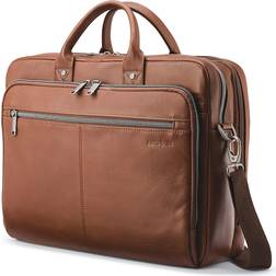 Samsonite Sam Classic Leather Briefcase - Cognac