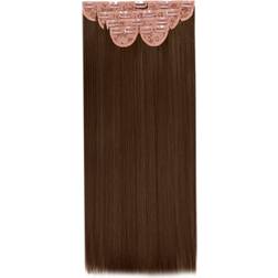 Lullabellz Super Thick Statement Straight Clip In Hair Extensions 26 inch Chestnut