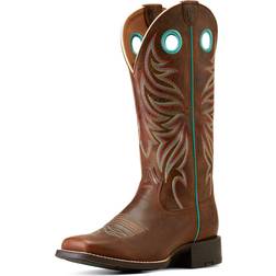 Ariat Women's Round Up Ryder Western Boots in Sassy Brown Leather, Width, 5.5
