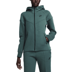 Nike Sportswear Tech Fleece Windrunner Zip Up Hoodie for Women - Deep Jungle/Black