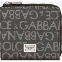 Dolce & Gabbana Coated Jacquard Card Man Wallets Small Multi-colored Fabric Onesize