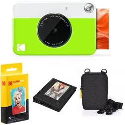 Kodak Printomatic Instant Camera Green Bundle with Zink Paper Case and Album