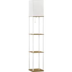 Homcom Modern White/Brown Floor Lamp 159cm