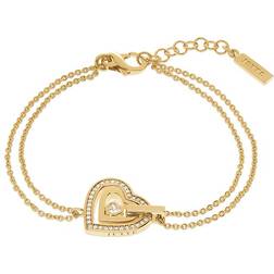 Jette Hearts Bracelet - Gold/Transparent