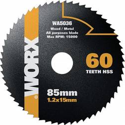 Worx WA5036 85mm 66T HSS -SAW Compact Circular Saw Blade