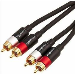 Basics 2-male to 2-male rca twin cable gold plated 2.4m