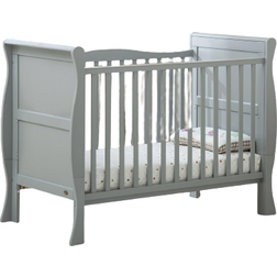 MCC Direct Savannah Sleigh Cot Bed with Mattress 33.5x54.7"