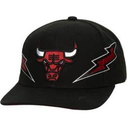 Mitchell & Ness Men's Black Chicago Bulls Hardwood Classics Soul Double Trouble Lightning Snapback Hat