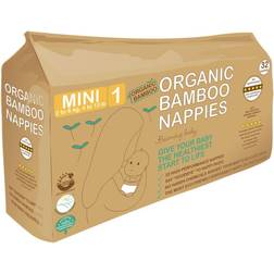 Beaming baby organic bamboo nappies size 1 2-6 kg, 32 nappies