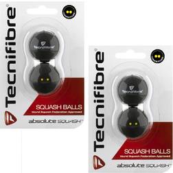 Tecnifibre Tecnifibre Double Yellow Dot Squash Balls 4 Pack