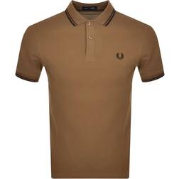 Fred Perry Twin Tipped Polo Shirt - Brown/Black/Dark Brown