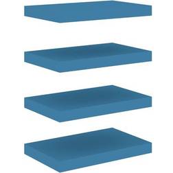 vidaXL 326614 Blue Wall Shelf 40cm 4pcs
