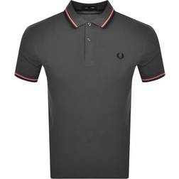 Fred Perry Twin Tipped Polo Shirt - Grey/Pink/Black
