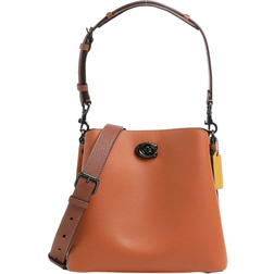 Coach Willow Bucket Bag In Colorblock - Orange