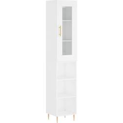 vidaXL Engineered Wood White Storage Cabinet 34.5x180cm