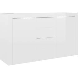 vidaXL 801847 High Gloss White Sideboard 120x69cm