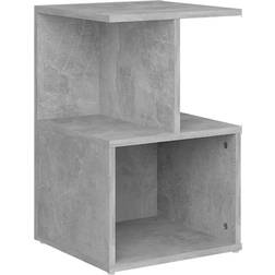 vidaXL Engineered Wood Concrete Grey Bedside Table 35x35cm