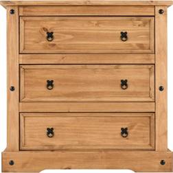 SECONIQUE Corona Distressed Waxed Pine Chest of Drawer 48.5x92cm