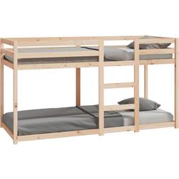 vidaXL Solid Wood Brown Bunk Bed 80x200cm