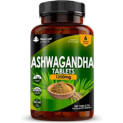 New Leaf Products Ashwagandha 1200mg Pure Root Extract 365 pcs