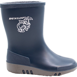 Dunlop Mini Elephant Wellington Boots - Blue/Grey
