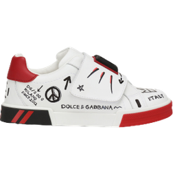 Dolce & Gabbana Calfskin Portofino Custom Sneakers - White