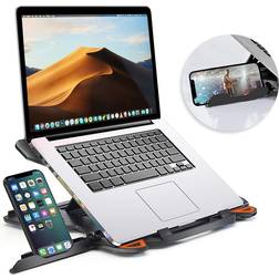 Apex industries- laptop stand, with phone holder and 360°adjustable