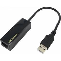 Connect Usb to ethernet adapter usb 2.0 to ethernet/rj45 10/100 mbps ethernet black