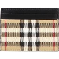 Burberry Vintage Check and Leather Card Case - archive_beige - no