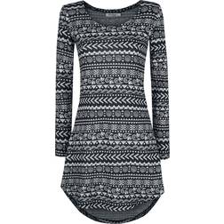Winter Short Dress - Grey/Black