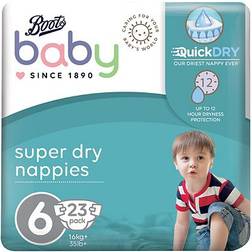 Boots Baby Super Dry Extra Large Nappies Size 6 16+kg 23pcs