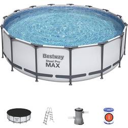 Bestway 15ft x 48" Steel Pro Max Framed Swimming Pool & Filter Pump