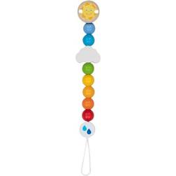 Goki Wooden Baby Soother Chain Rainbow Clip