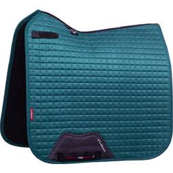 LeMieux Suede Horse Riding Dressage Square Saddle Pad in Peacock with Soft Bamboo Lining Sweat Absorbing